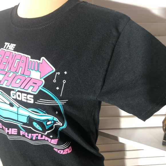 Gildan Back to the Future T-Shirt Black Cotton Size Medium - Picture 8 of 10